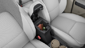 Soft-Touch Leatherette Front Armrest With Storage